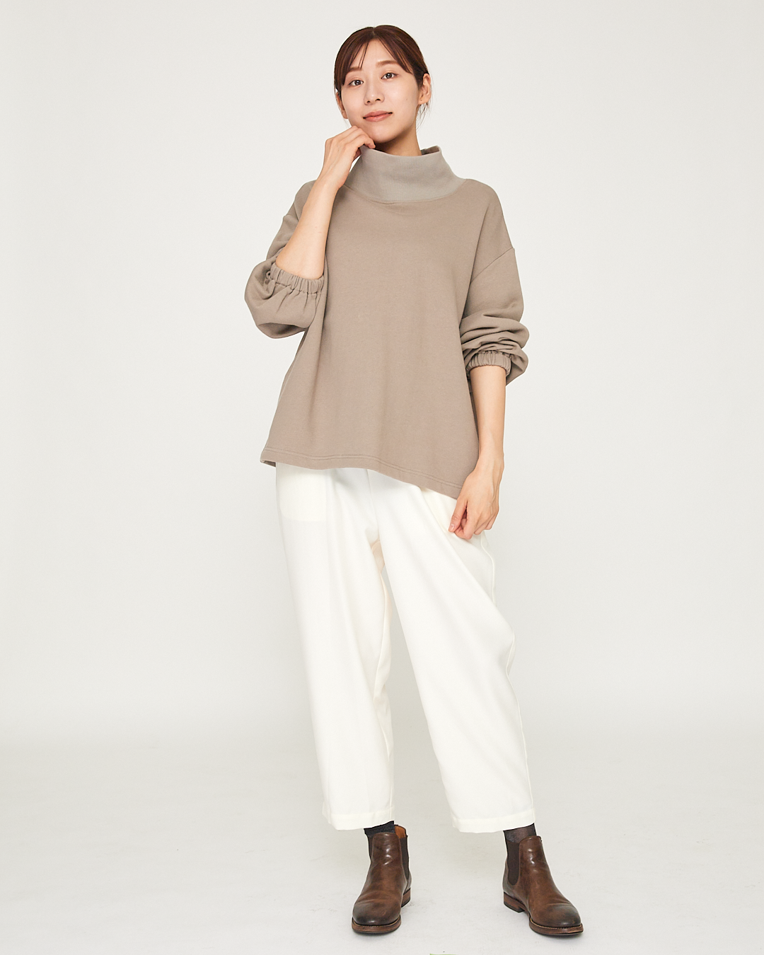 LILOU+LILY 30/10 SWEAT MOCK NECK 2405TS-0911