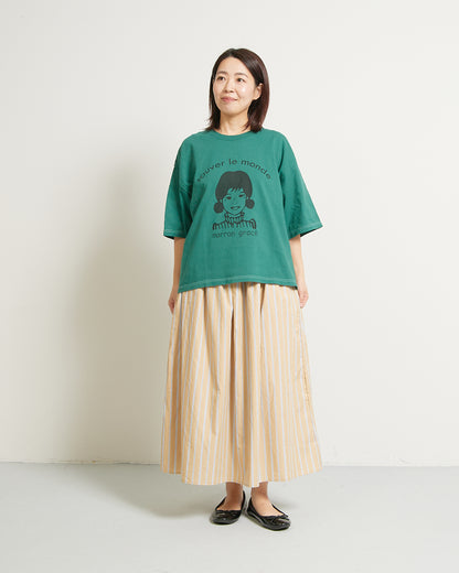 ALL HOURS 6OZ MIDI WEGHT GARMENT DYED "sauver le monde" AH403-0713