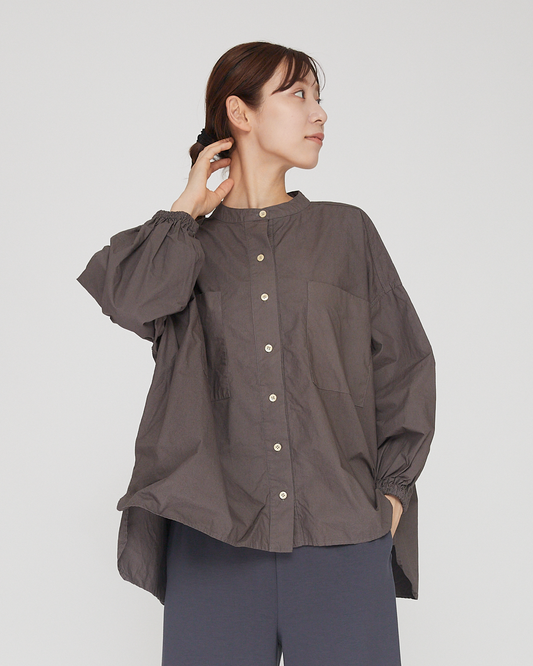 LILOU+LILY 40TYPEWRITER GARMENT DYED TUNIC SHIRTS 2405YJ-0901