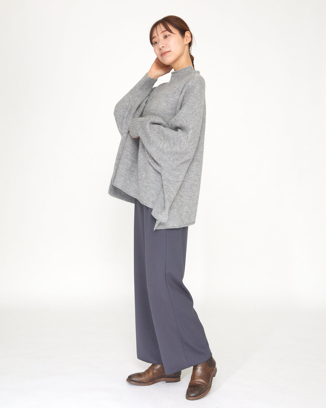 LILOU+LILY ALPACA KNIT WIDE PULLOVER 2405YO-1026