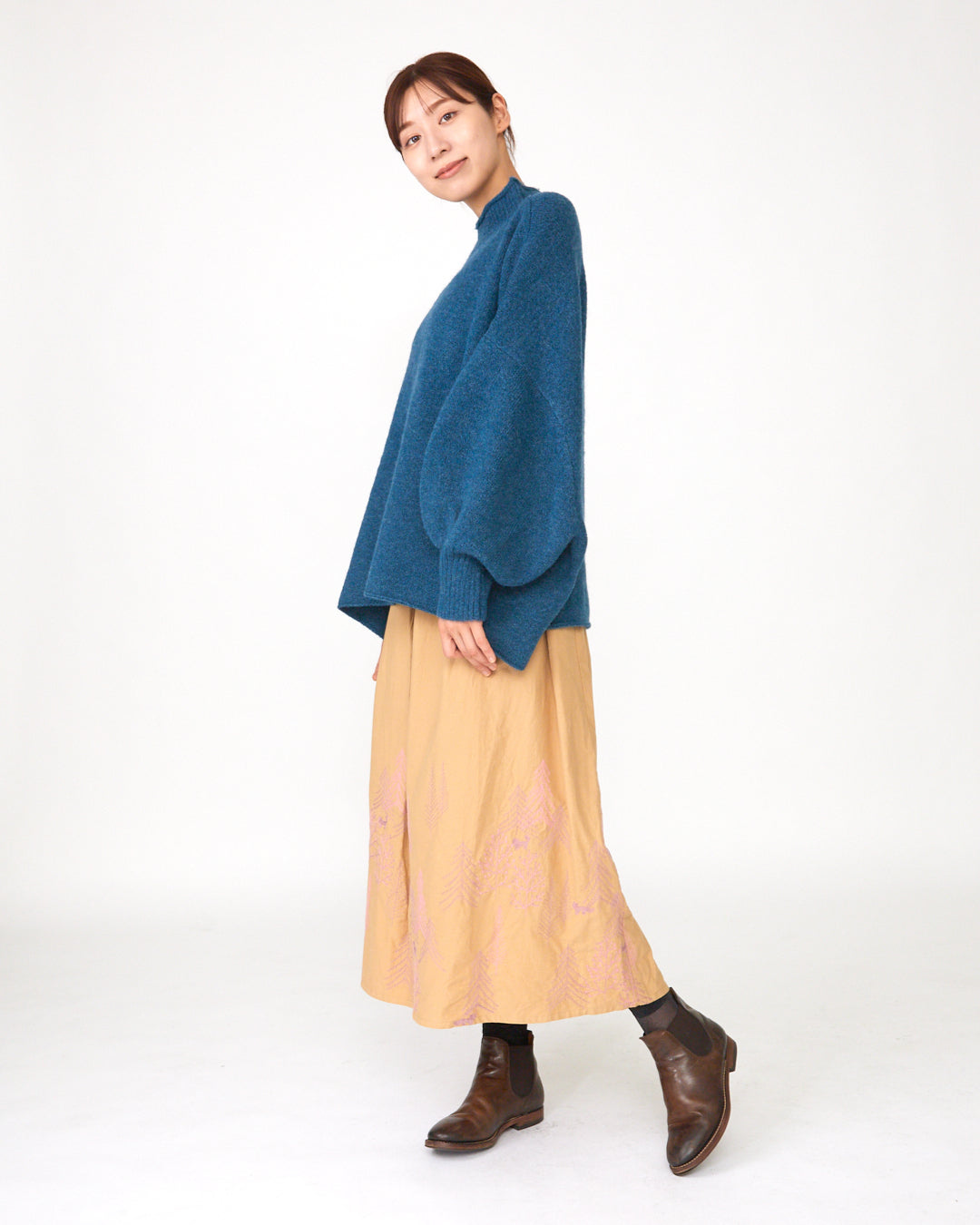 LILOU+LILY ALPACA KNIT WIDE PULLOVER 2405YO-1026