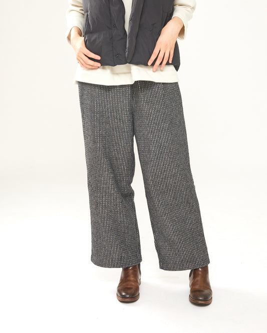 LILOU+LILY RECYCLE WOOL tweed pinhead STRAIGHT PANTS　2403YJ-0810