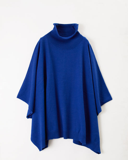 LILOU+LILY HIGHT GAUGE KNIT BOTTLE NECK CAPE 2403YO-0817-1