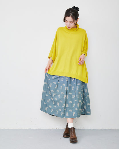 LILOU+LILY 50TYPEWRITER EMBROIDERY SKIRT PM2503-2