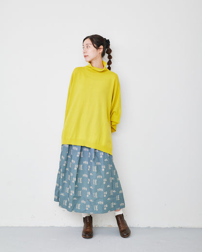 LILOU+LILY 50TYPEWRITER EMBROIDERY SKIRT PM2503-2