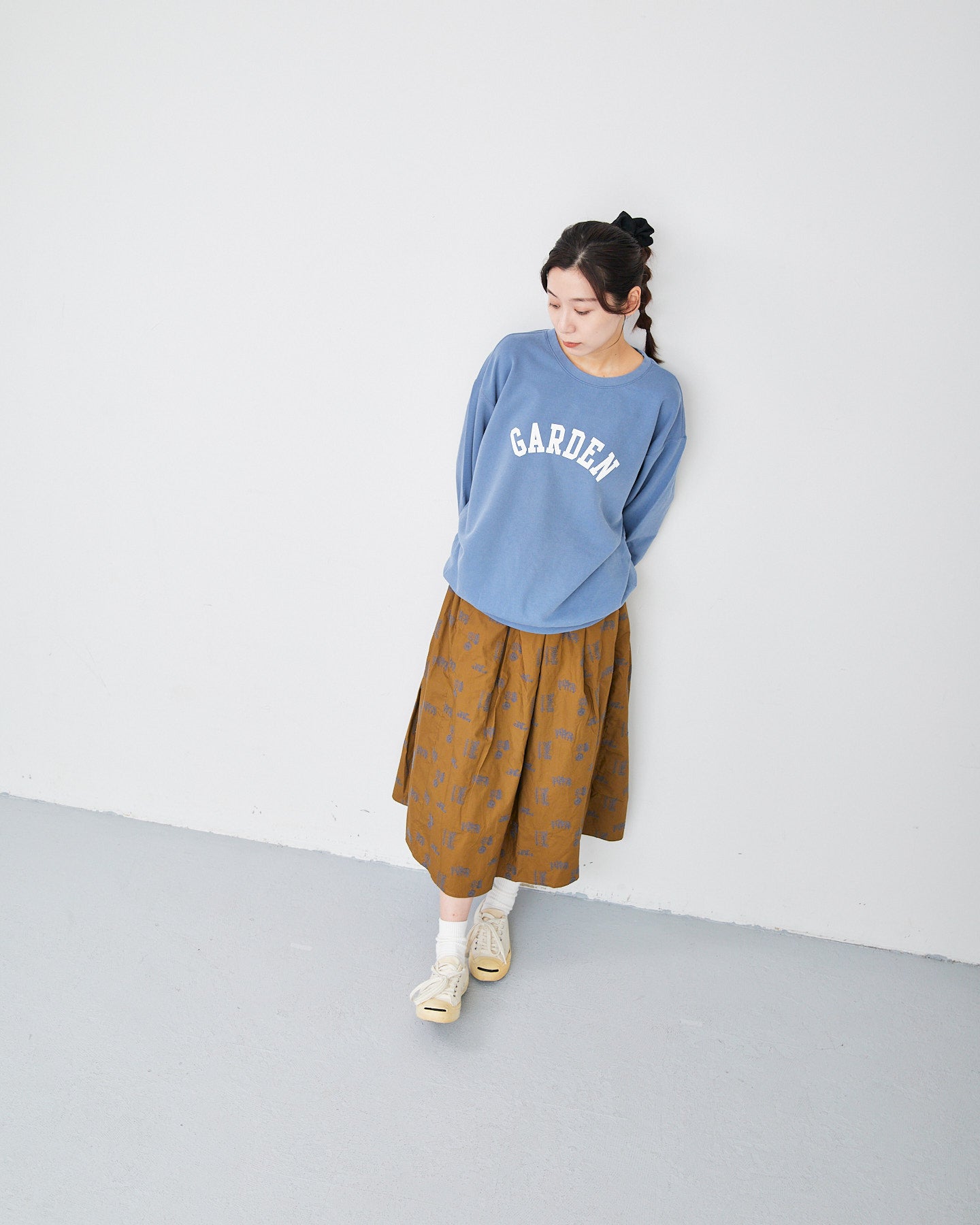 LILOU+LILY 50TYPEWRITER EMBROIDERY SKIRT PM2503-2