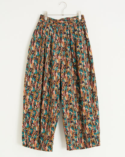 LILOU+LILY LIBERTY FLOWER PRINT WIDE COCOON PANTS 2505YJ-0913