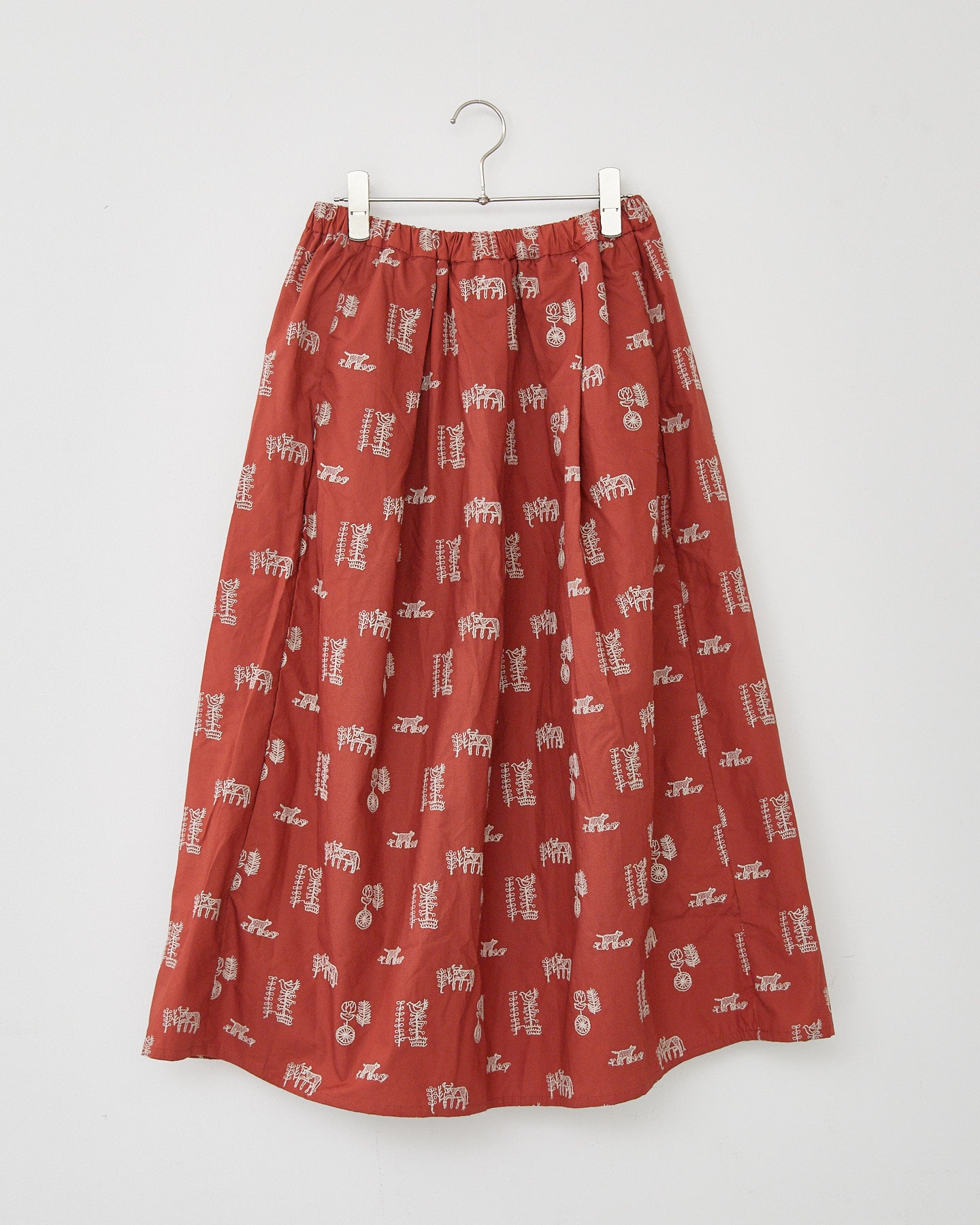 LILOU+LILY 50TYPEWRITER EMBROIDERY SKIRT PM2503-2