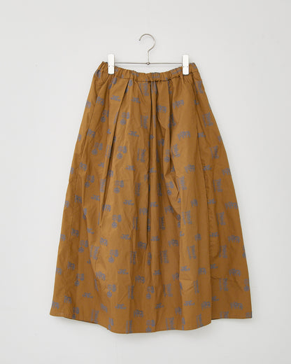 LILOU+LILY 50TYPEWRITER EMBROIDERY SKIRT PM2503-2