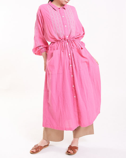 A VIEW FROM HERE CRAPE EMBROIDERY ONE-PIECE DRESS SJ-24090321