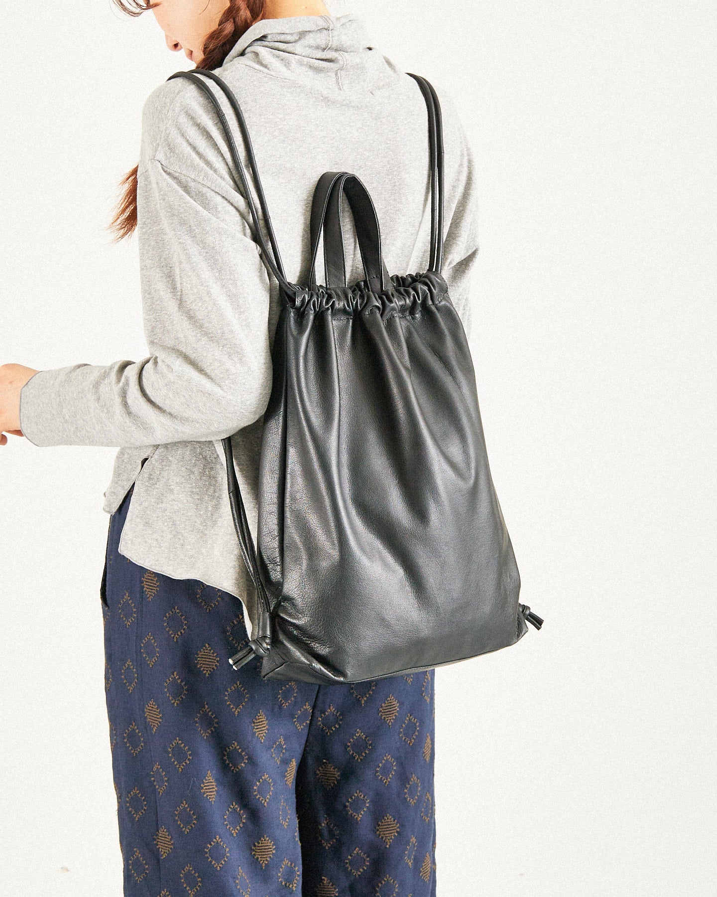 A VIEW FROM HERE KNAPSACK LEATHER BAG G#3