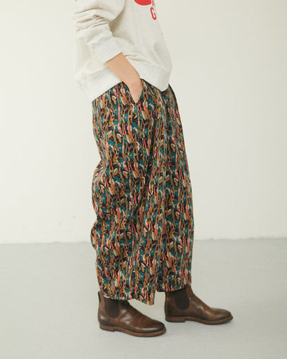 LILOU+LILY LIBERTY FLOWER PRINT WIDE COCOON PANTS 2505YJ-0913