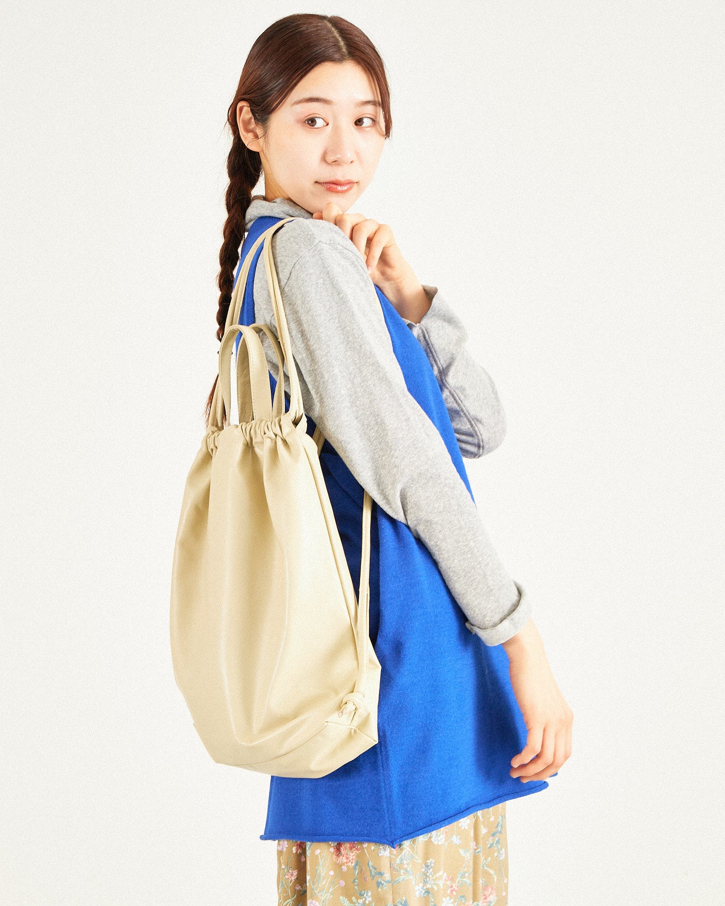 A VIEW FROM HERE KNAPSACK LEATHER BAG G#3