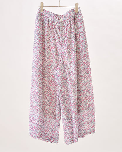 BLOCK PRINT WIDE PANTS 2409SJ-0305 / LILOU&LILY ﾘﾙｱﾝﾄﾞﾘﾘｰ