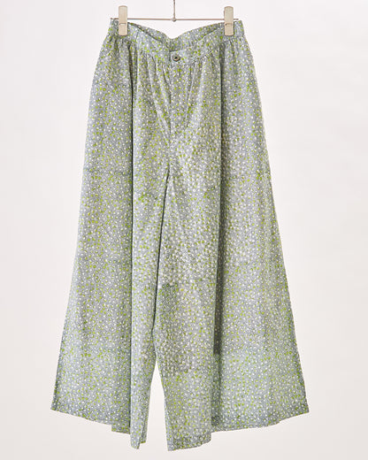 BLOCK PRINT WIDE PANTS 2409SJ-0305 / LILOU&LILY ﾘﾙｱﾝﾄﾞﾘﾘｰ