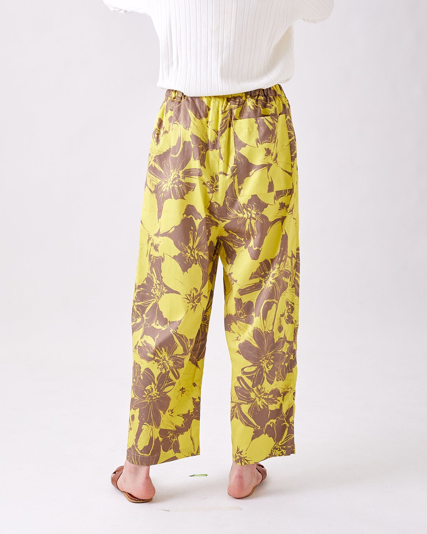 COTTON RAYON WIDE TUCK PANTS 2409YJ-0225 /LILOU&LILY ﾘﾙｱﾝﾄﾞﾘﾘｰ