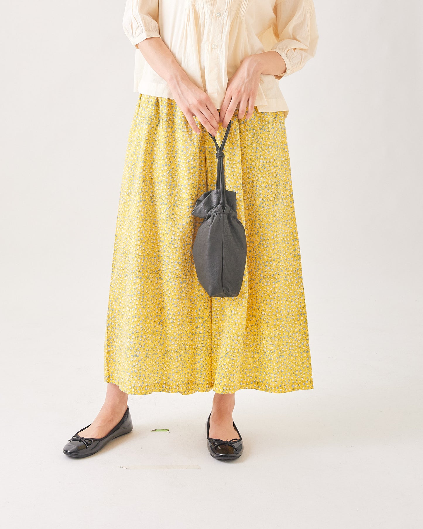BLOCK PRINT WIDE PANTS 2409SJ-0305 / LILOU&LILY ﾘﾙｱﾝﾄﾞﾘﾘｰ