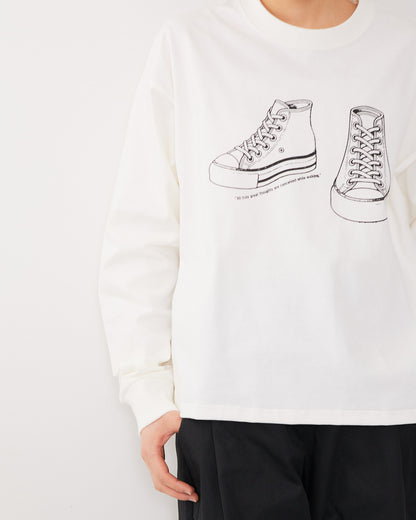 8.1オンス ヘビーコットン長袖Ｔシャツ~SHOES~ AH508-1005 /ALLHOURS ｵｰﾙｱﾜｰｽﾞ