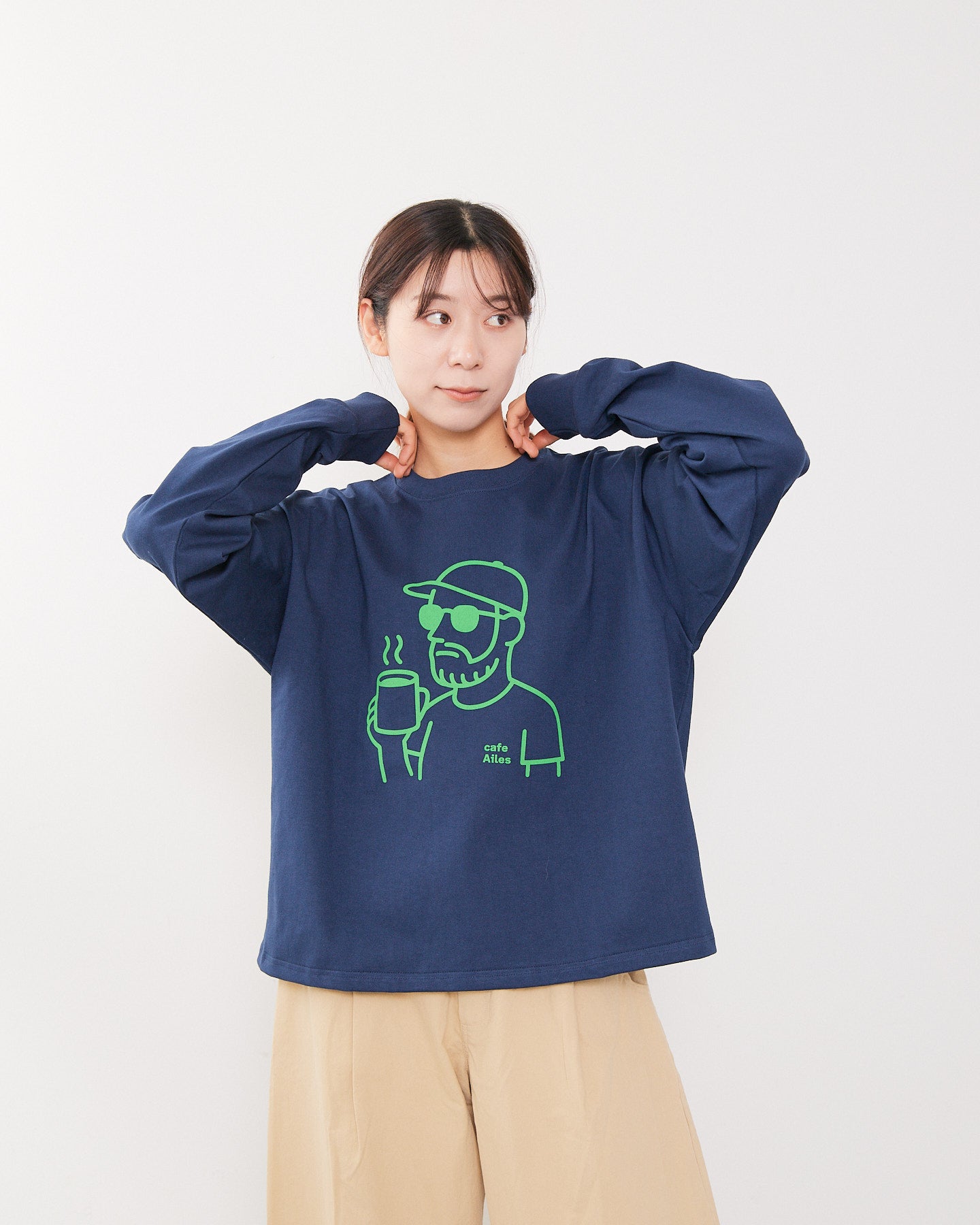 8.1オンスヘビーコットン長袖Ｔシャツ~YURU OJI~ AH508-1006 /ALLHOURS ｵｰﾙｱﾜｰｽﾞ