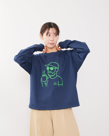 8.1オンスヘビーコットン長袖Ｔシャツ~YURU OJI~ AH508-1006 /ALLHOURS ｵｰﾙｱﾜｰｽﾞ