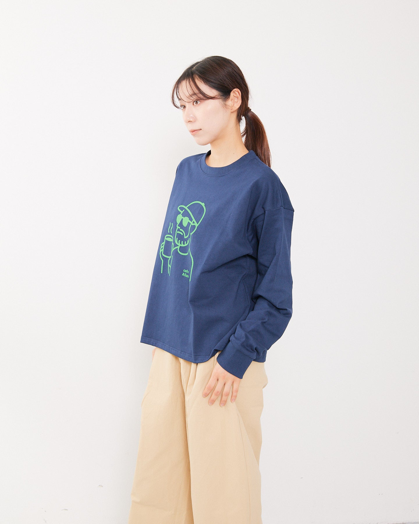 8.1オンスヘビーコットン長袖Ｔシャツ~YURU OJI~ AH508-1006 /ALLHOURS ｵｰﾙｱﾜｰｽﾞ