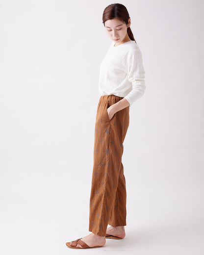 A VIEW FROM HERE CRAPE EMBROIDERY PANTS SJ-24090322