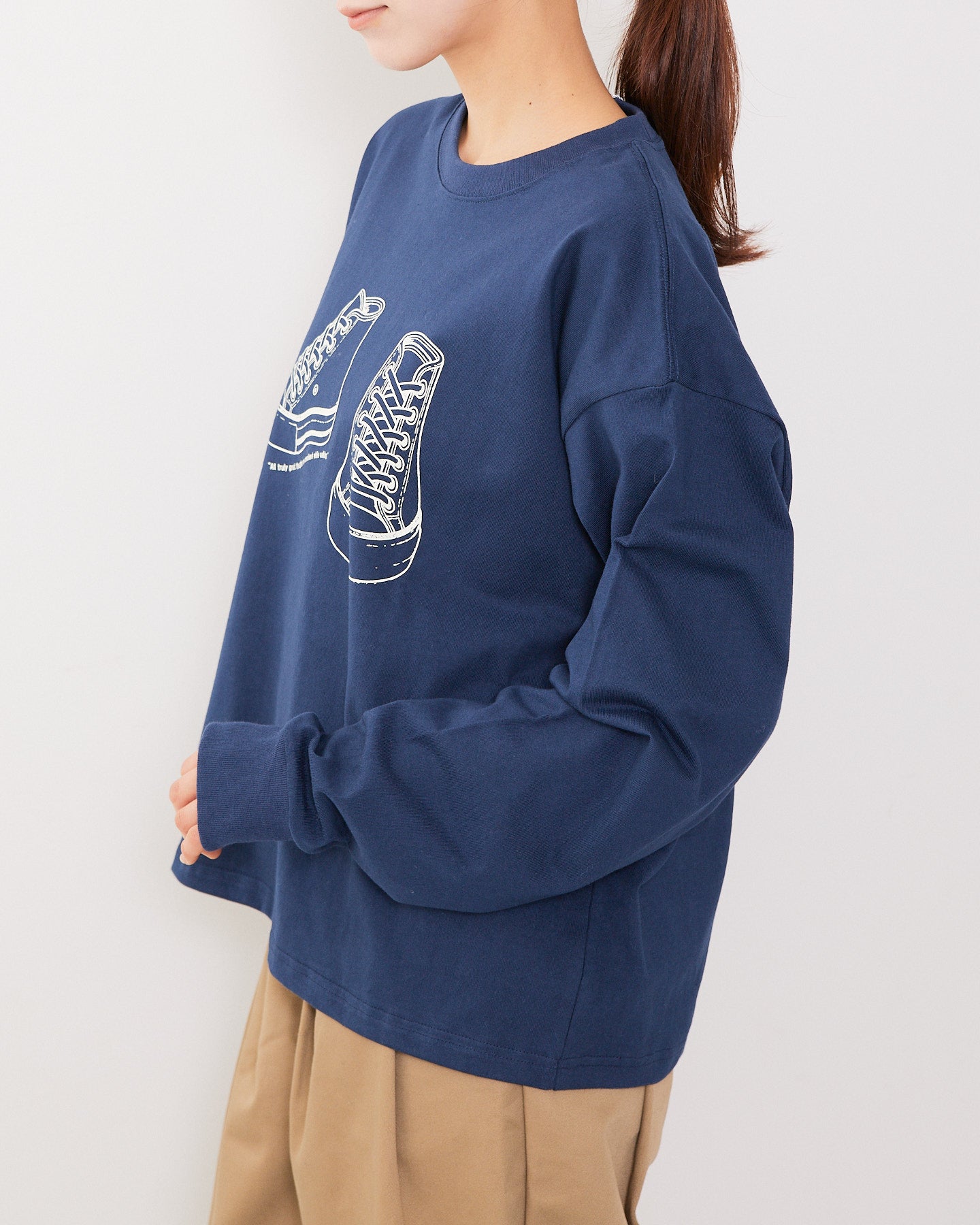 8.1オンス ヘビーコットン長袖Ｔシャツ~SHOES~ AH508-1005 /ALLHOURS ｵｰﾙｱﾜｰｽﾞ