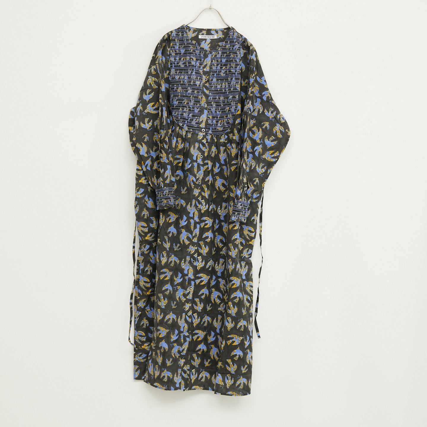A VIEW FROM HERE BLOCK PRINT SMOCKING ONE-PIECE DRESS SJ-24110414
