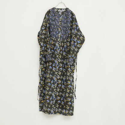 A VIEW FROM HERE BLOCK PRINT SMOCKING ONE-PIECE DRESS SJ-24110414
