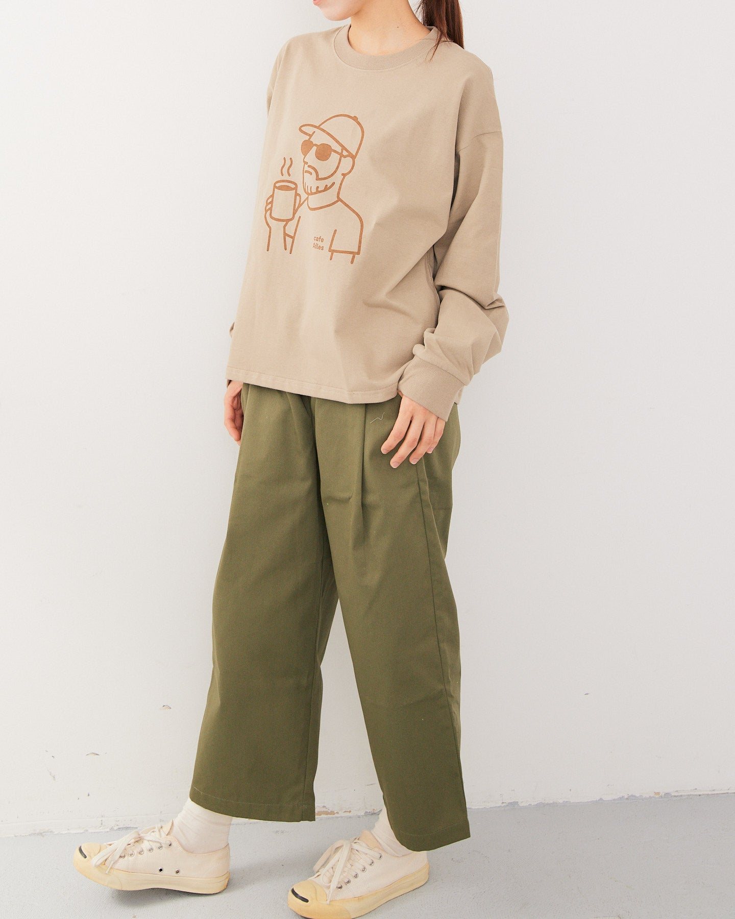 8.1オンスヘビーコットン長袖Ｔシャツ~YURU OJI~ AH508-1006 /ALLHOURS ｵｰﾙｱﾜｰｽﾞ