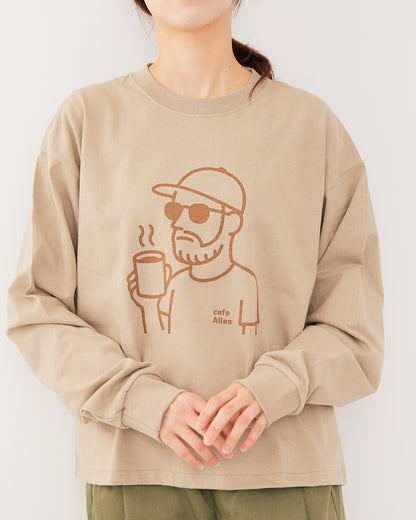 8.1オンスヘビーコットン長袖Ｔシャツ~YURU OJI~ AH508-1006 /ALLHOURS ｵｰﾙｱﾜｰｽﾞ