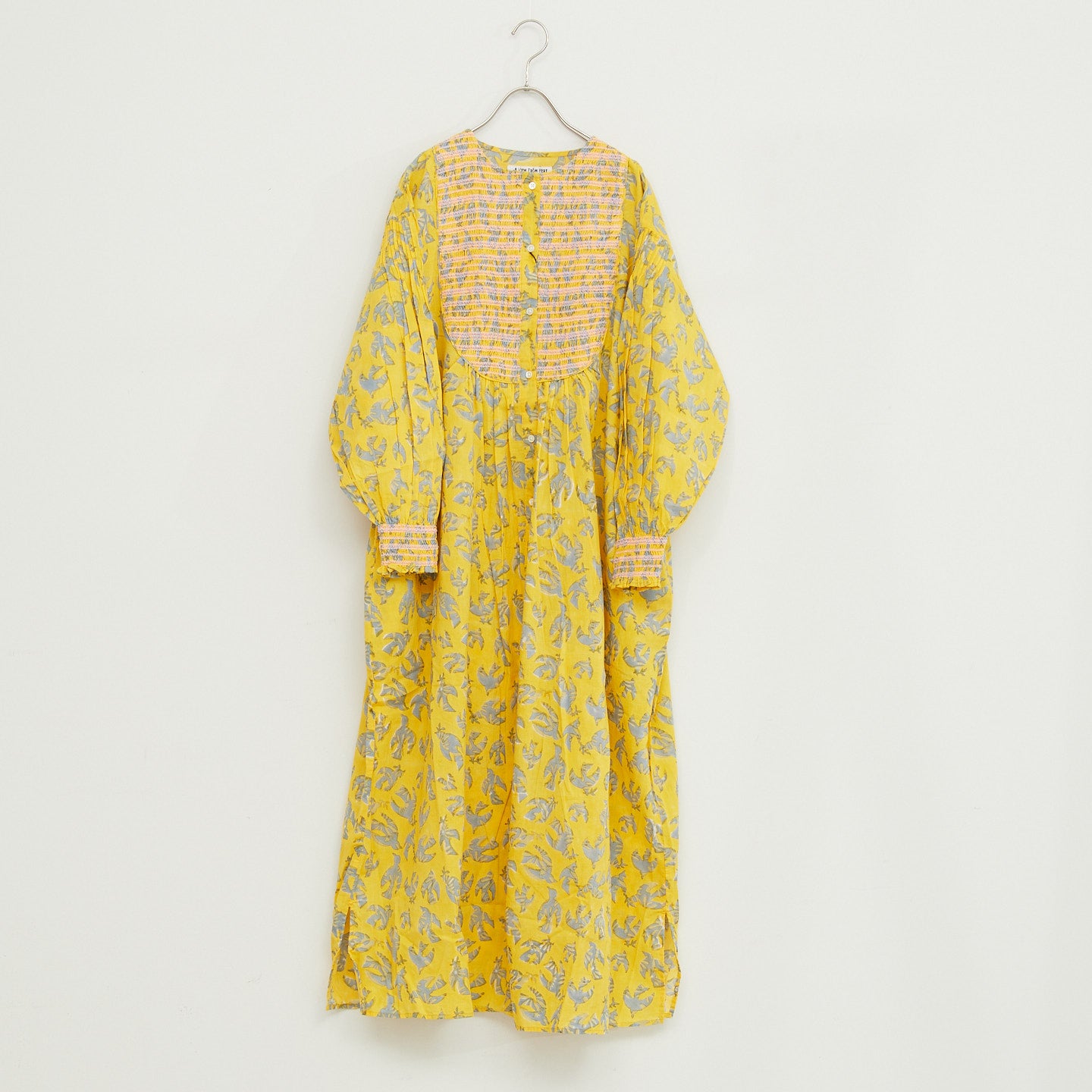 A VIEW FROM HERE BLOCK PRINT SMOCKING ONE-PIECE DRESS SJ-24110414