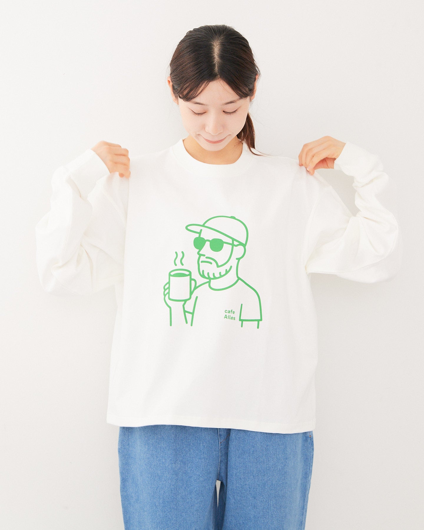 8.1オンスヘビーコットン長袖Ｔシャツ~YURU OJI~ AH508-1006 /ALLHOURS ｵｰﾙｱﾜｰｽﾞ