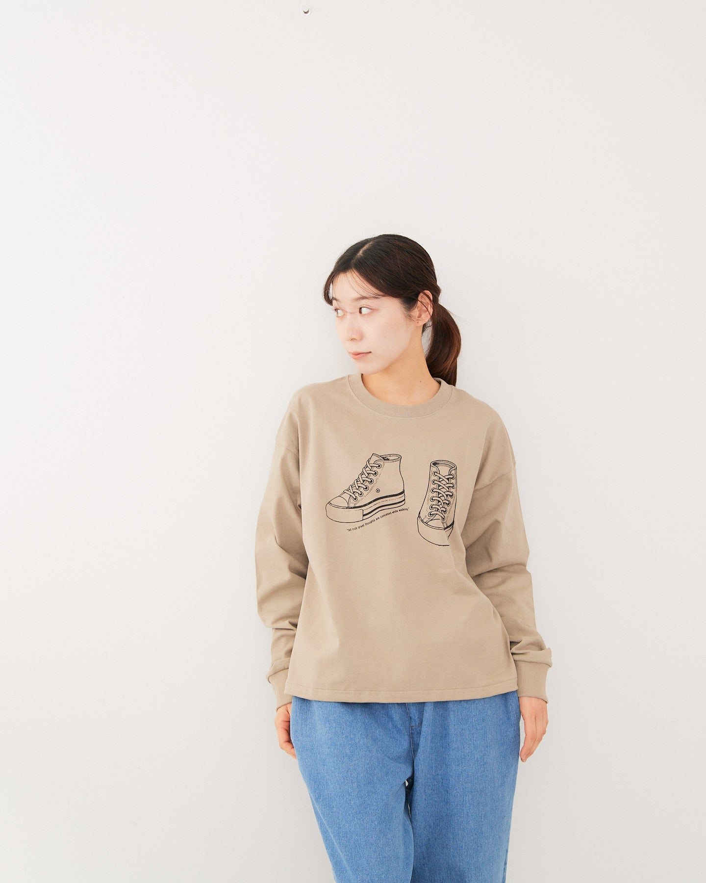 8.1オンス ヘビーコットン長袖Ｔシャツ~SHOES~ AH508-1005 /ALLHOURS ｵｰﾙｱﾜｰｽﾞ