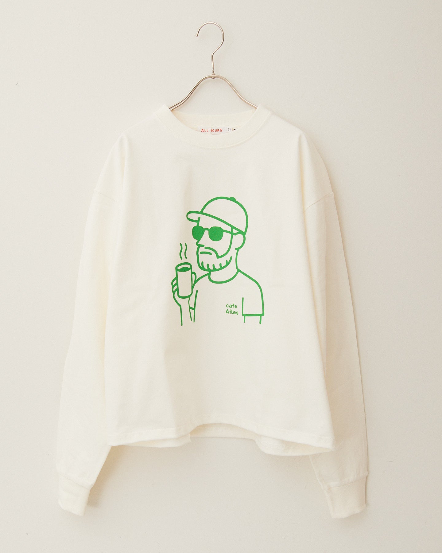 8.1オンスヘビーコットン長袖Ｔシャツ~YURU OJI~ AH508-1006 /ALLHOURS ｵｰﾙｱﾜｰｽﾞ