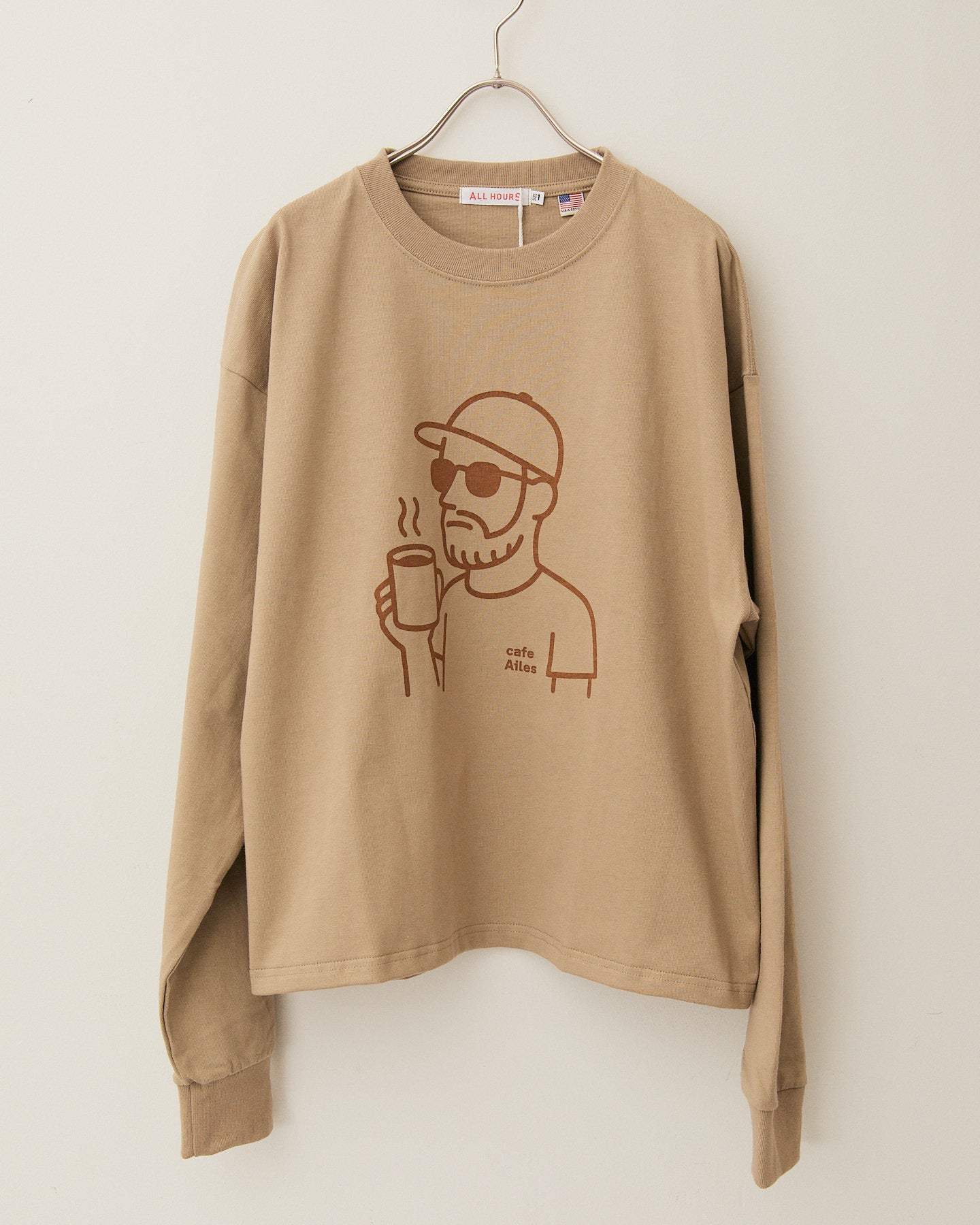 8.1オンスヘビーコットン長袖Ｔシャツ~YURU OJI~ AH508-1006 /ALLHOURS ｵｰﾙｱﾜｰｽﾞ
