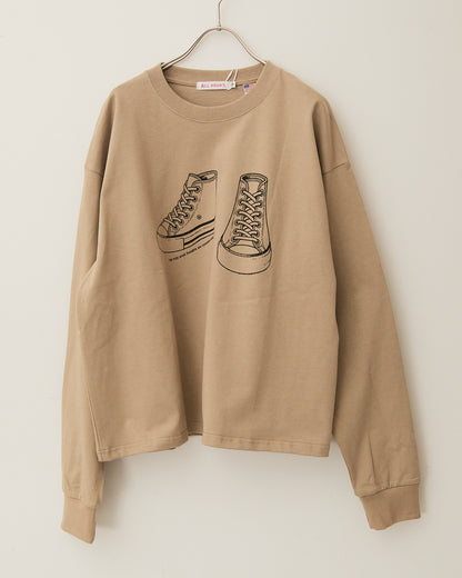 8.1オンス ヘビーコットン長袖Ｔシャツ~SHOES~ AH508-1005 /ALLHOURS ｵｰﾙｱﾜｰｽﾞ