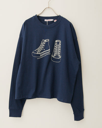 8.1オンス ヘビーコットン長袖Ｔシャツ~SHOES~ AH508-1005 /ALLHOURS ｵｰﾙｱﾜｰｽﾞ