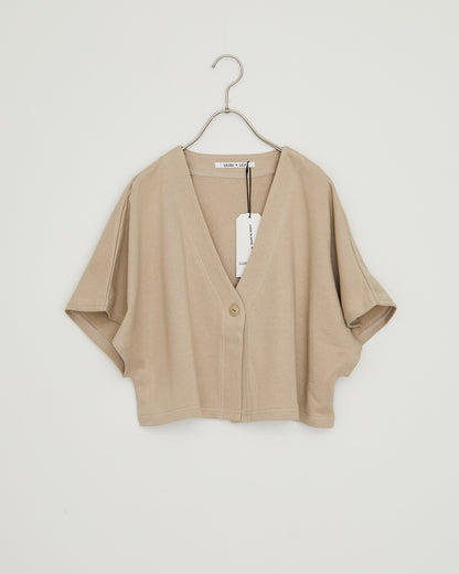 LILOU+LILY 40/20 MINI SWEAT FRENCH SLEEVE CARDIGAN 2501TS-0521