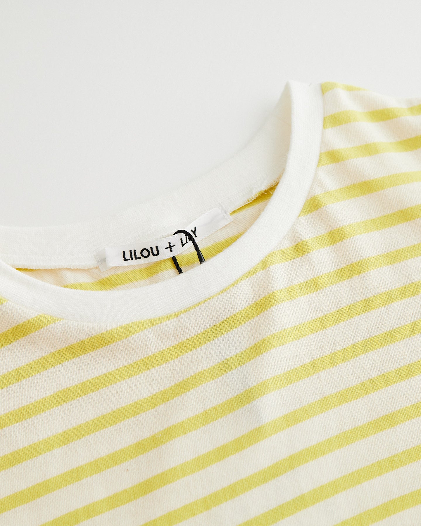 LILOU+LILY 30/1BORDER 6TH SLEEVE TEE 2501TS-0519