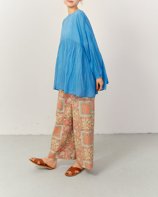 80's Voile WIDE BLOUSES 2601GH-0501 / LILOU&LILY ﾘﾙｱﾝﾄﾞﾘﾘｰ