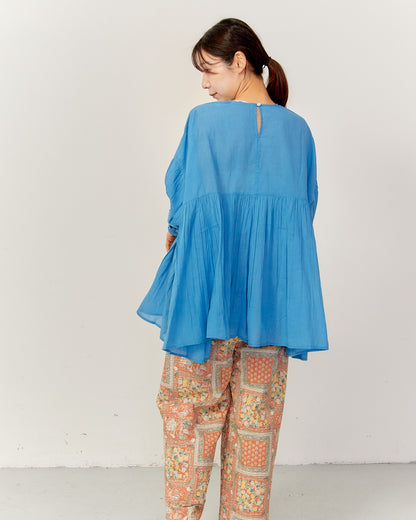 80's Voile WIDE BLOUSES 2601GH-0501 / LILOU&LILY ﾘﾙｱﾝﾄﾞﾘﾘｰ