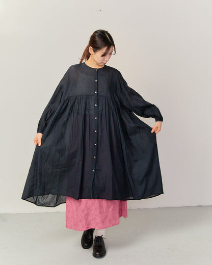 80's Voile WIDE TUNIC ONE-PIECE 2601GH-0502 / LILOU&LILY ﾘﾙｱﾝﾄﾞﾘﾘｰ
