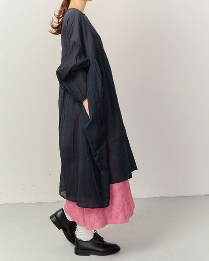 80's Voile WIDE TUNIC ONE-PIECE 2601GH-0502 / LILOU&LILY ﾘﾙｱﾝﾄﾞﾘﾘｰ