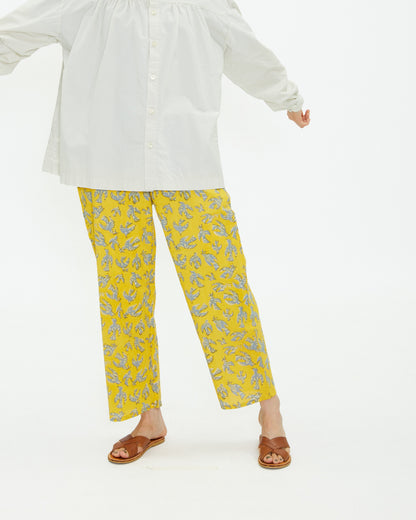 A VIEW FROM HERE BLOCK PRINT STRAIGHT PANTS SJ-24110415