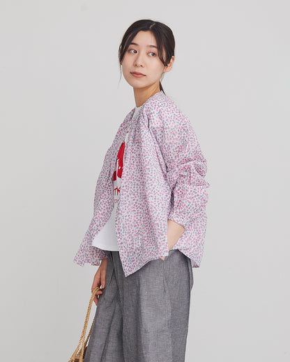 LILOU+LILY BLOCK PRINT GATHER SHIRTS 2409SJ-0303