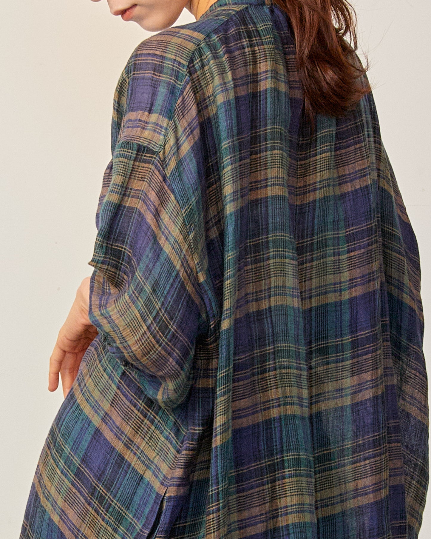 LINEN CHECK SHIRTS TUNIC 2601YJ-0418 / LILOU&LILY ﾘﾙｱﾝﾄﾞﾘﾘｰ