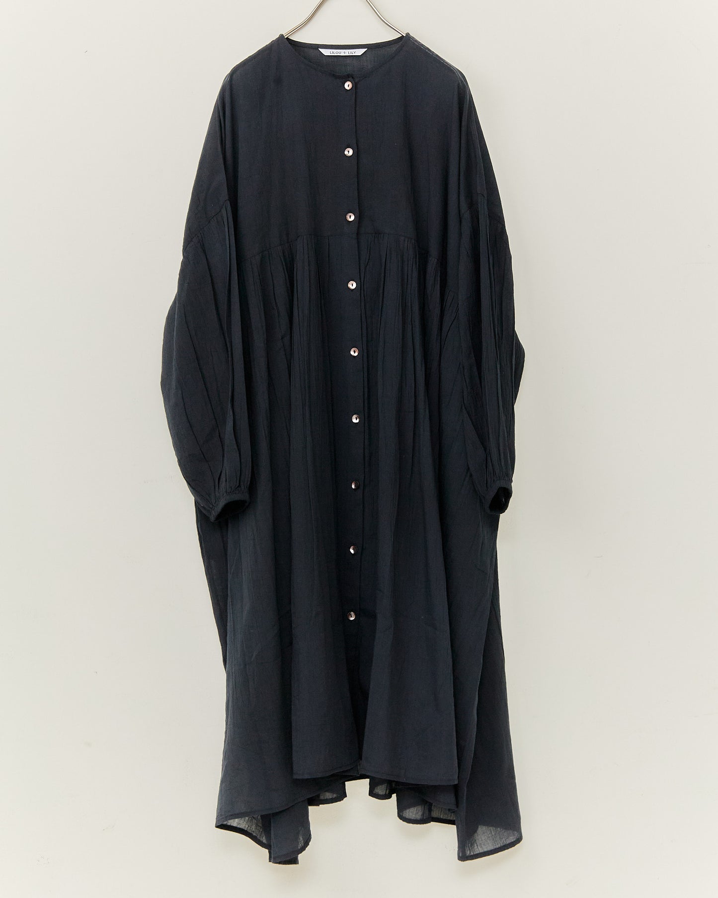 80's Voile WIDE TUNIC ONE-PIECE 2601GH-0502 / LILOU&LILY ﾘﾙｱﾝﾄﾞﾘﾘｰ
