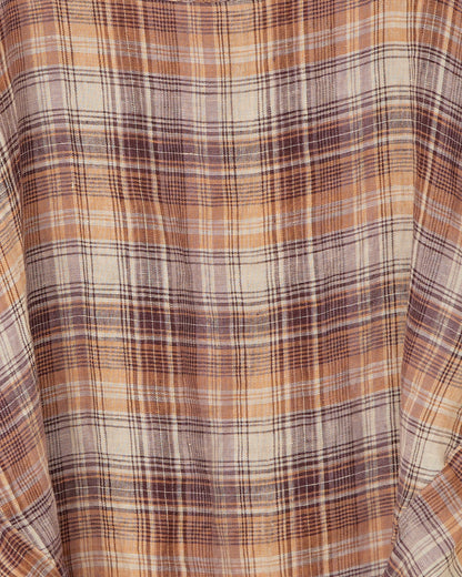 LINEN CHECK SHIRTS TUNIC 2601YJ-0418 / LILOU&LILY ﾘﾙｱﾝﾄﾞﾘﾘｰ