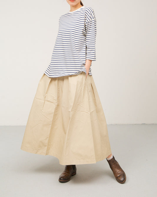 LILOU+LILY30WEATHER GARMENT DYED TUCK&GATHER SKIRT 2508YJ-0115